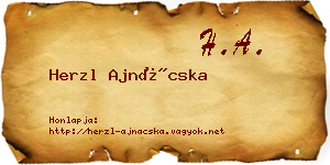 Herzl Ajnácska névjegykártya